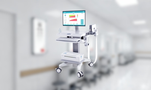 體檢中心使用超聲骨密度儀進(jìn)行體檢