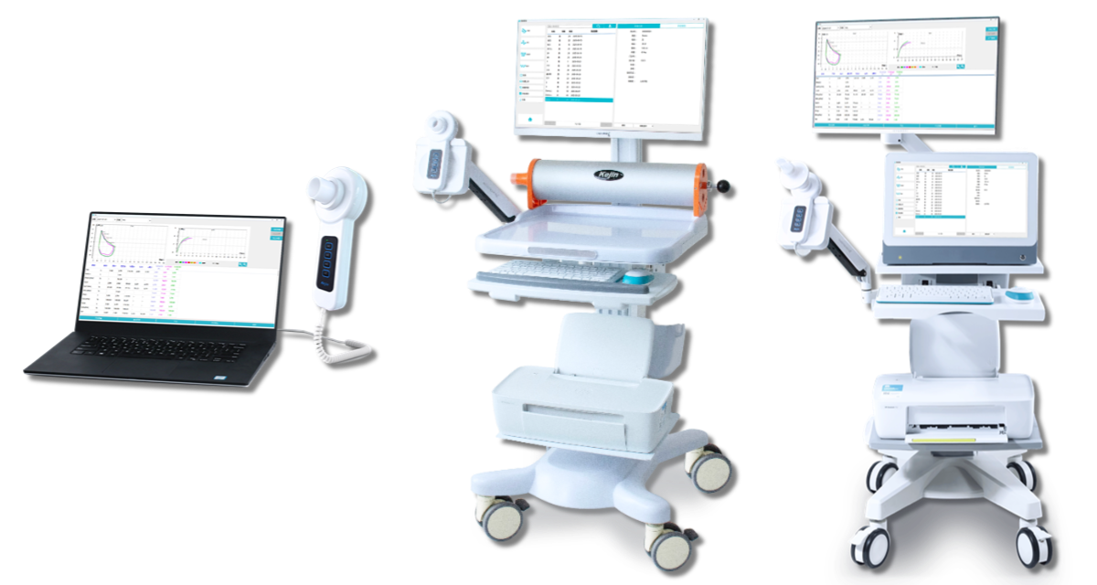 不同應(yīng)用場(chǎng)景下肺功能檢測(cè)示意圖