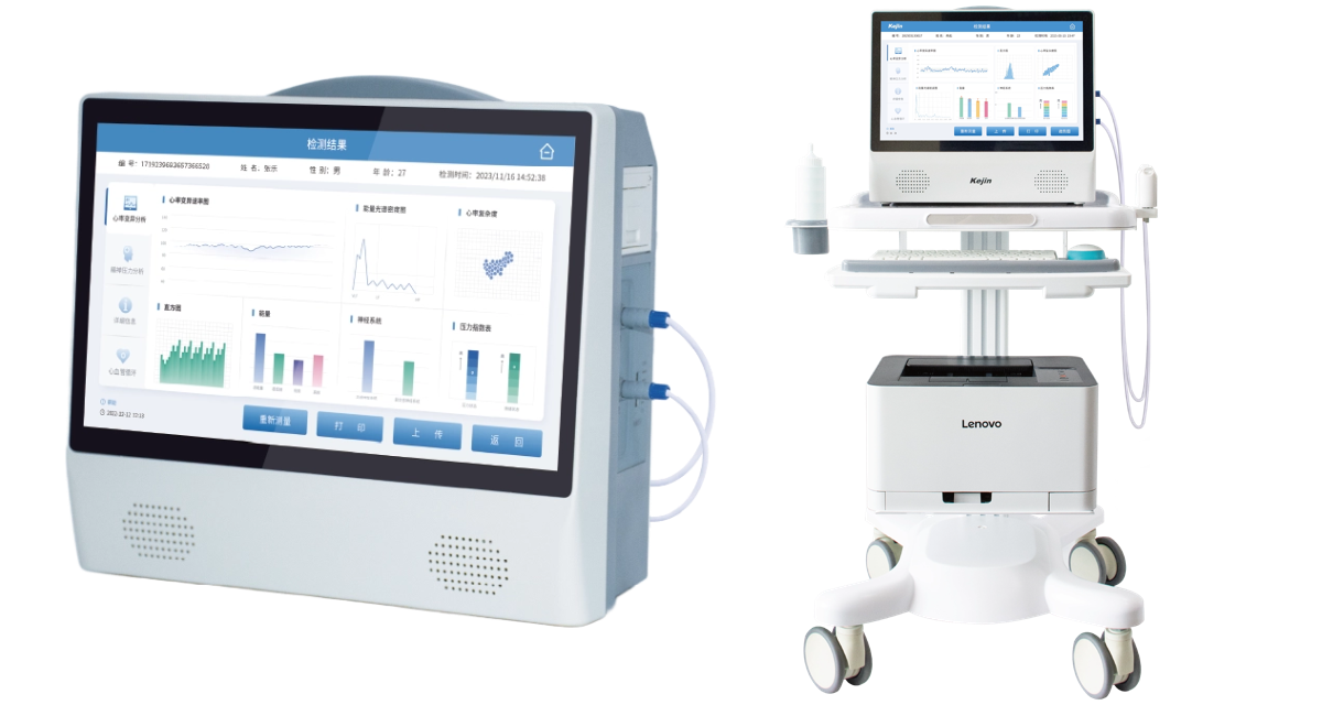 不同場(chǎng)景下心率變異及血管功能檢測(cè)示意圖